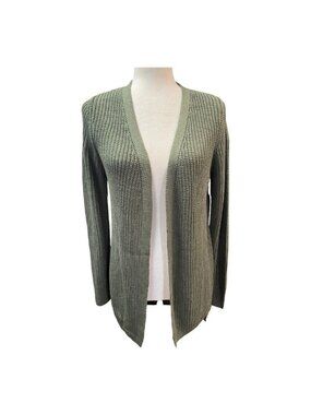 Pinque Jamelya Ribbon Criss Cross Back Cardigan~Size XS~Shaded Moss~NWT L9 25